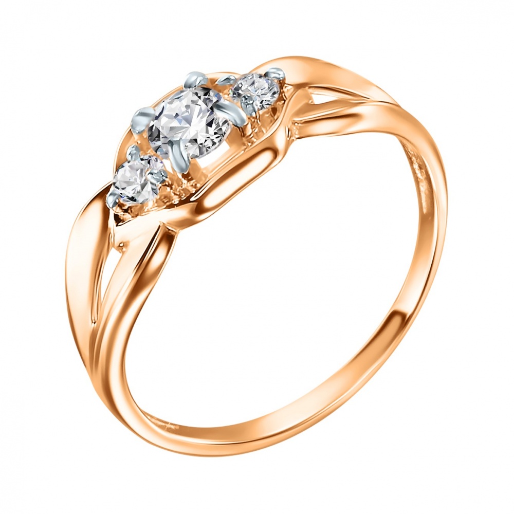 Кольцо КЛ-24 диаметр 20,0 мм с бесцветными фианита